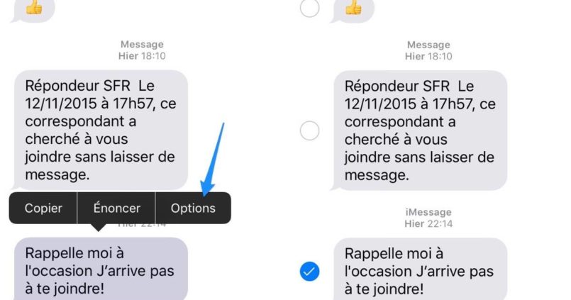 envoyer un message en numero inconnu